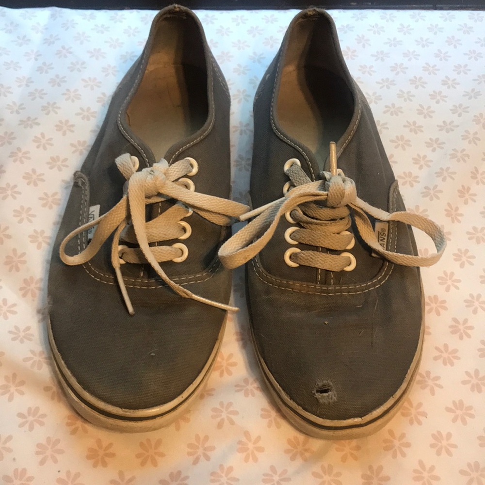 Well-loved grey Vans
